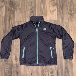 The North Face Navy Jacket with Aqua Accents